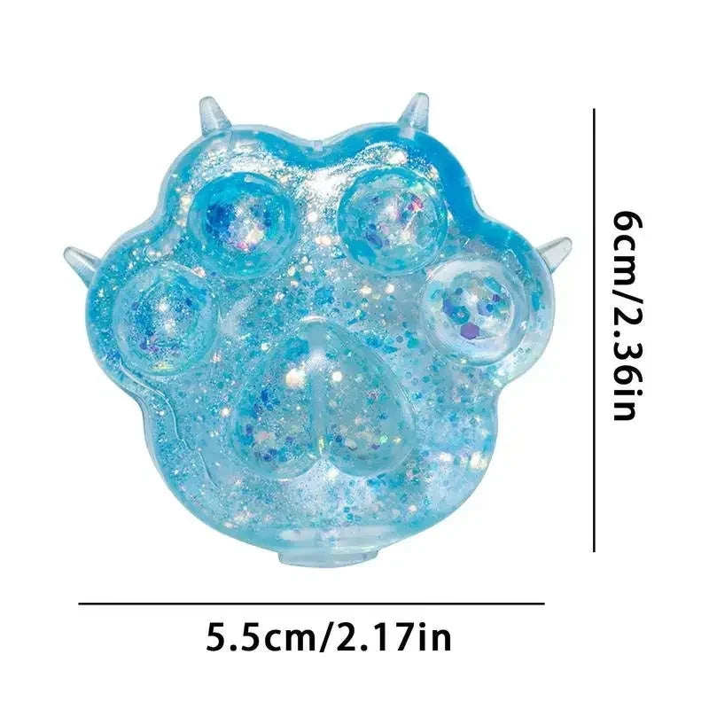 Soft Sequins Cat Paw Stress Toy