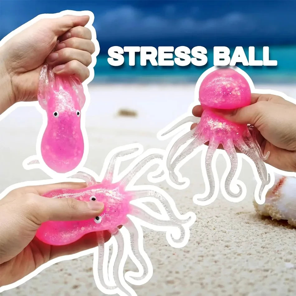 Glitter Octopus Stress Relief Fidget Toy
